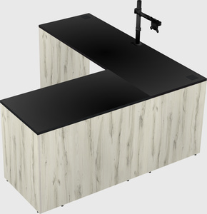 L-shaped office desk