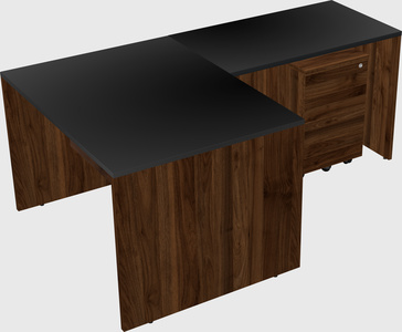 L-shaped office desk