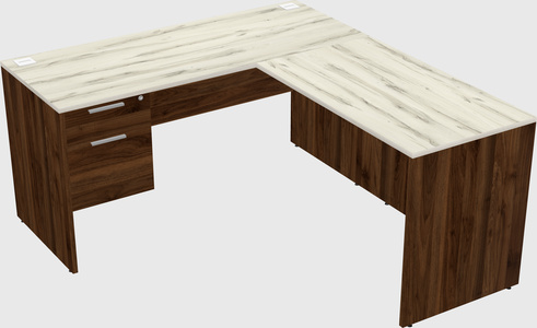 L-shaped office desk