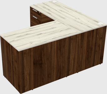 L-shaped office desk