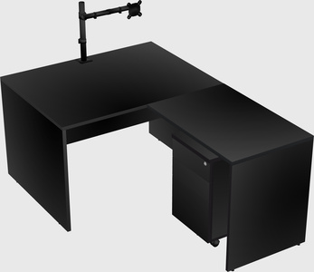 L-shaped office desk