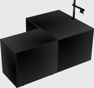L-shaped office desk