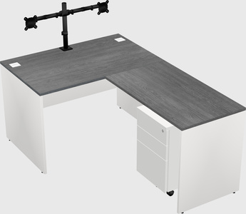 L-shaped office desk