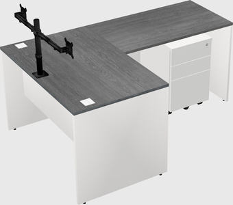 L-shaped office desk