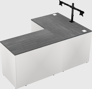 L-shaped office desk
