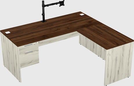 L-shaped office desk