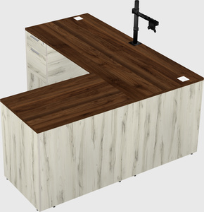 L-shaped office desk