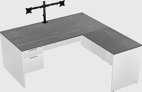 L-shaped office desk