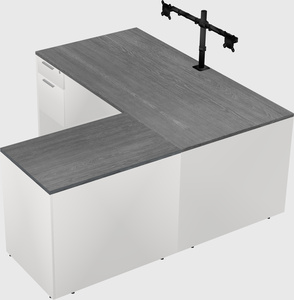 L-shaped office desk