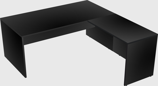 L-shaped office desk