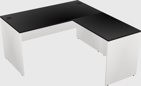 L-shaped office desk