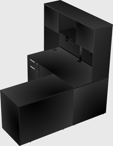 L-shaped office desk