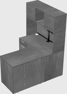 L-shaped office desk
