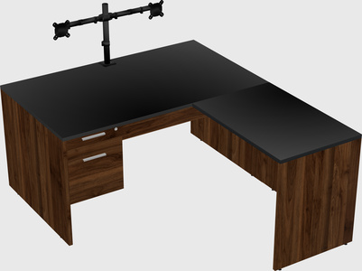 L-shaped office desk