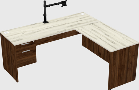 L-shaped office desk