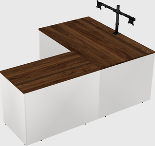 L-shaped office desk