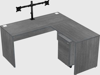 L-shaped office desk