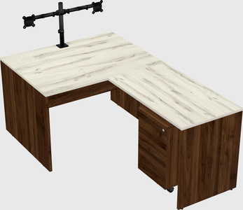 L-shaped office desk
