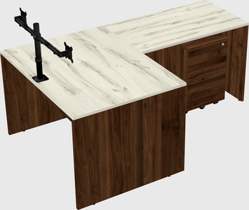 L-shaped office desk