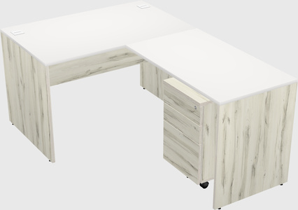 L-shaped office desk