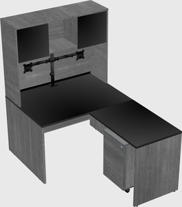 L-shaped office desk