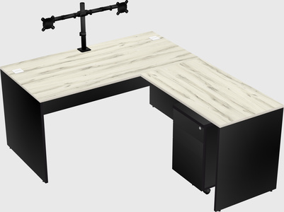 L-shaped office desk
