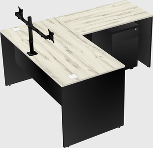 L-shaped office desk