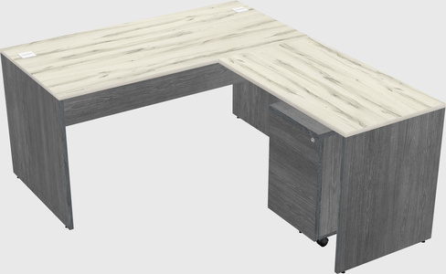 L-shaped office desk