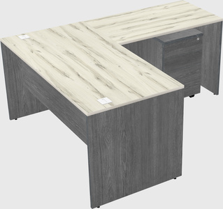 L-shaped office desk