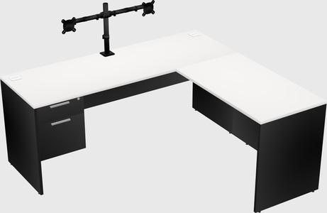 L-shaped office desk