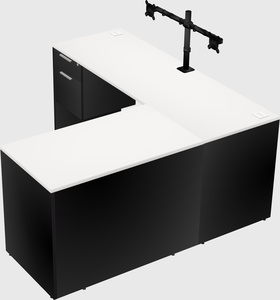 L-shaped office desk