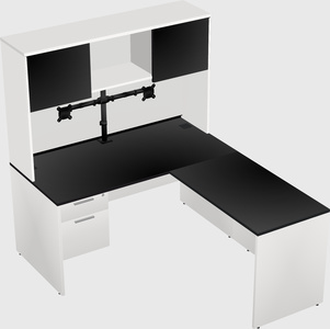 L-shaped office desk
