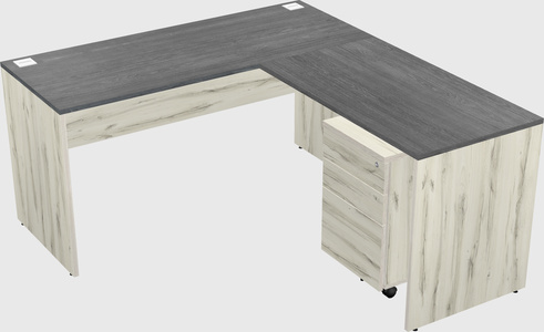 L-shaped office desk