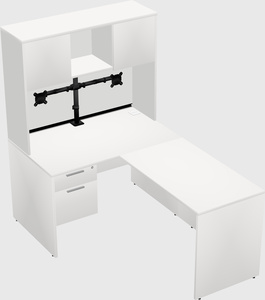 L-shaped office desk