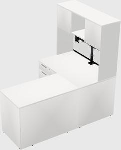 L-shaped office desk