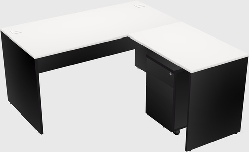L-shaped office desk