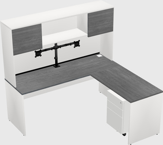 L-shaped office desk