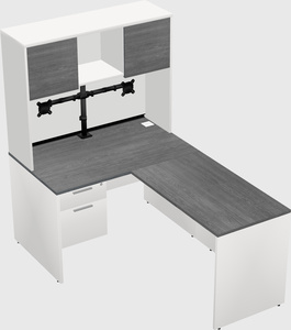 L-shaped office desk