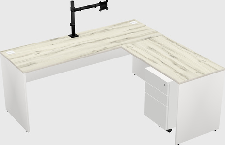 L-shaped office desk