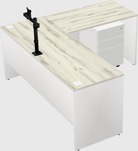 L-shaped office desk