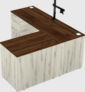 L-shaped office desk