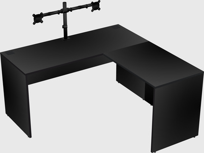 L-shaped office desk