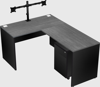 L-shaped office desk