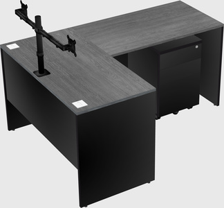 L-shaped office desk