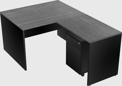 L-shaped office desk