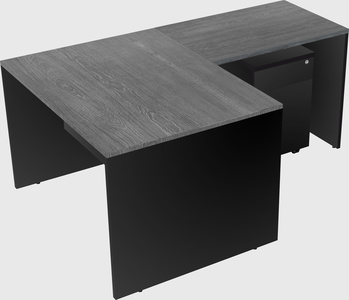 L-shaped office desk