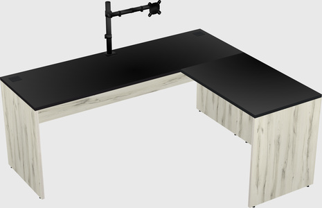 L-shaped office desk