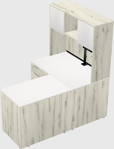 L-shaped office desk