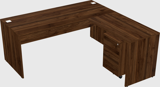 L-shaped office desk