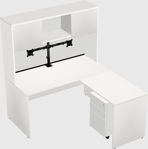 L-shaped office desk